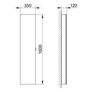 Зеркальный шкаф Keuco Royal Modular 800001032000000 35 см